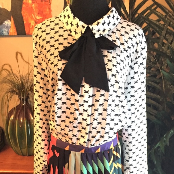 Eloquii Dresses & Skirts - NWTEloquii Long Sleeve Printed Fi & Flare Dress